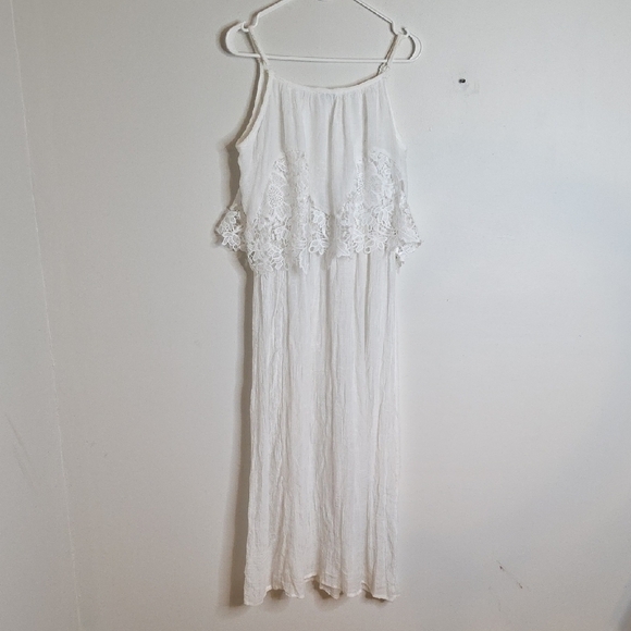 J. Gee Boho White Dress with Lace Accents - Picture 5 of 5